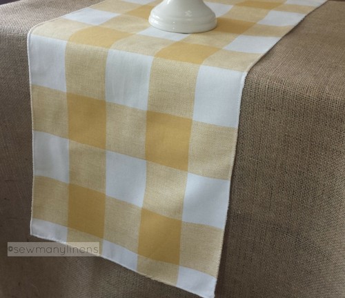 Yellow table runner - table,